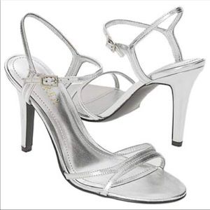 Lauren Ralph Lauren Metallic Silver Heels